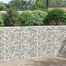 vidaXL trapéz alakú horganyzott acél gabion magaságyás 150x20x100 cm
