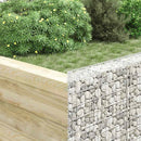 vidaXL trapéz alakú horganyzott acél gabion magaságyás 150x20x100 cm