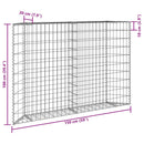 vidaXL trapéz alakú horganyzott acél gabion magaságyás 150x20x100 cm