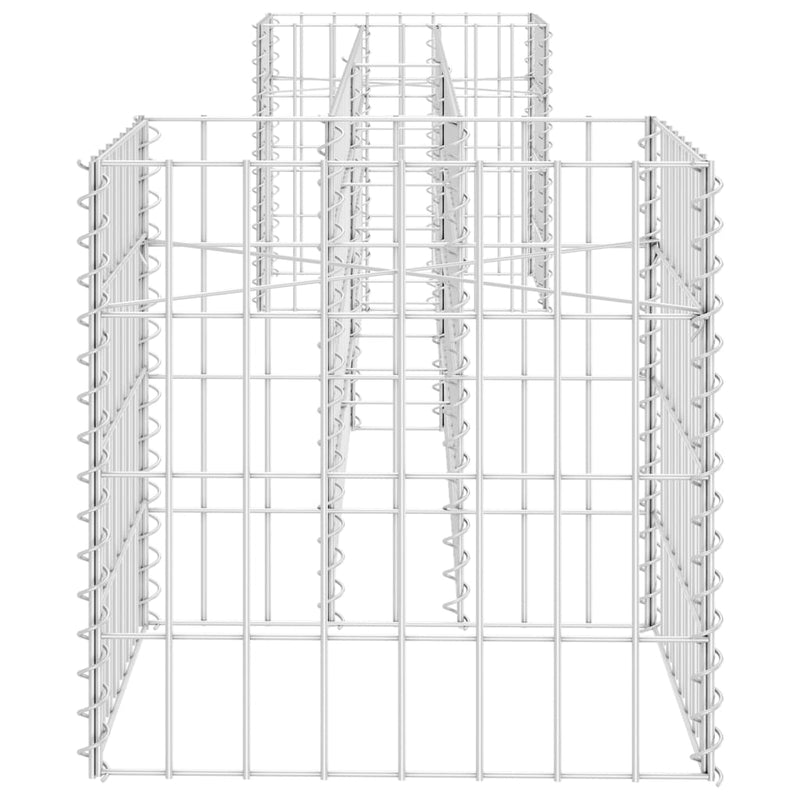 vidaXL H alakú acéldrót virágtartó gabion 260 x 40 x 40 cm