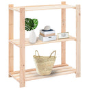 vidaXL 3-szintes tömör fenyőfa tárolóállvány 150 kg 80 x 38 x 90 cm