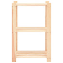 vidaXL 3-szintes tömör fenyőfa tárolóállvány 150 kg 60 x 38 x 90 cm