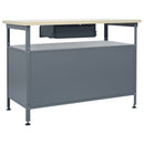 vidaXL fekete acél munkapad 120 x 60 x 85 cm