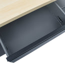 vidaXL fekete acél munkapad 120 x 60 x 85 cm