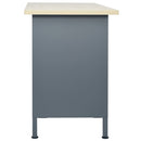vidaXL fekete acél munkapad 120 x 60 x 85 cm