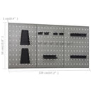 vidaXL 3 db falra szerelhető acél rögzítőtábla 40 x 58 cm