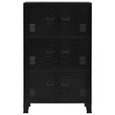 vidaXL fekete acél ipari tárolóláda 75 x 40 x 120 cm