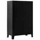 vidaXL fekete acél ipari tárolóláda 75 x 40 x 120 cm