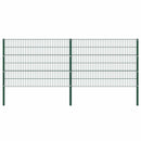 vidaXL zöld vas kerítéspanel oszlopokkal 349 x 120 cm