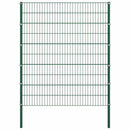 vidaXL zöld vas kerítéspanel oszlopokkal 867 x 200 cm