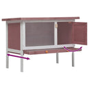 vidaXL egyszintes barna fa kültéri nyúlketrec