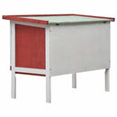 vidaXL egyszintes piros fa kültéri nyúlketrec