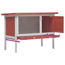 vidaXL egyszintes piros fa kültéri nyúlketrec