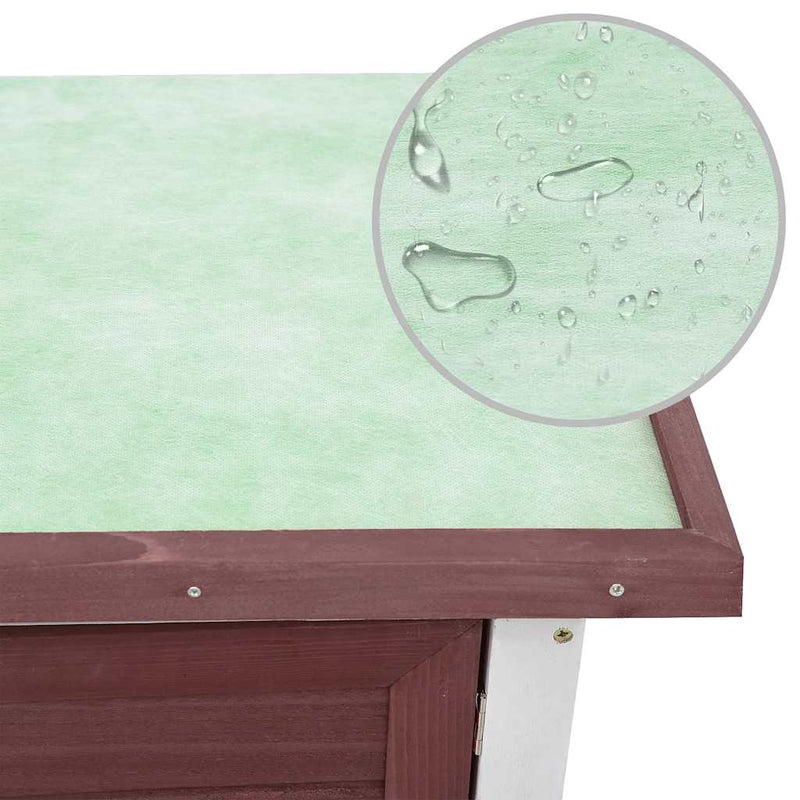 vidaXL egyajtós barna fa kültéri nyúlketrec