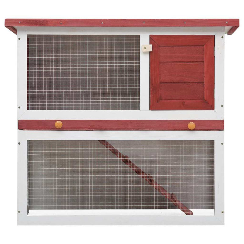 vidaXL egyajtós piros fa kültéri nyúlketrec