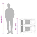 vidaXL négyajtós barna fa kültéri nyúlketrec