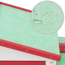 vidaXL piros és fehér fa kültéri nyúlketrec 145 x 45 x 84 cm