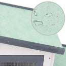 vidaXL szürke és fehér fa kültéri nyúlketrec 201 x 45 x 85 cm