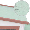 vidaXL barna és fehér fa kültéri nyúlketrec 201 x 45 x 85 cm