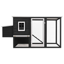 vidaXL szürke kültéri fa tyúkól 1 tojástartó ketreccel