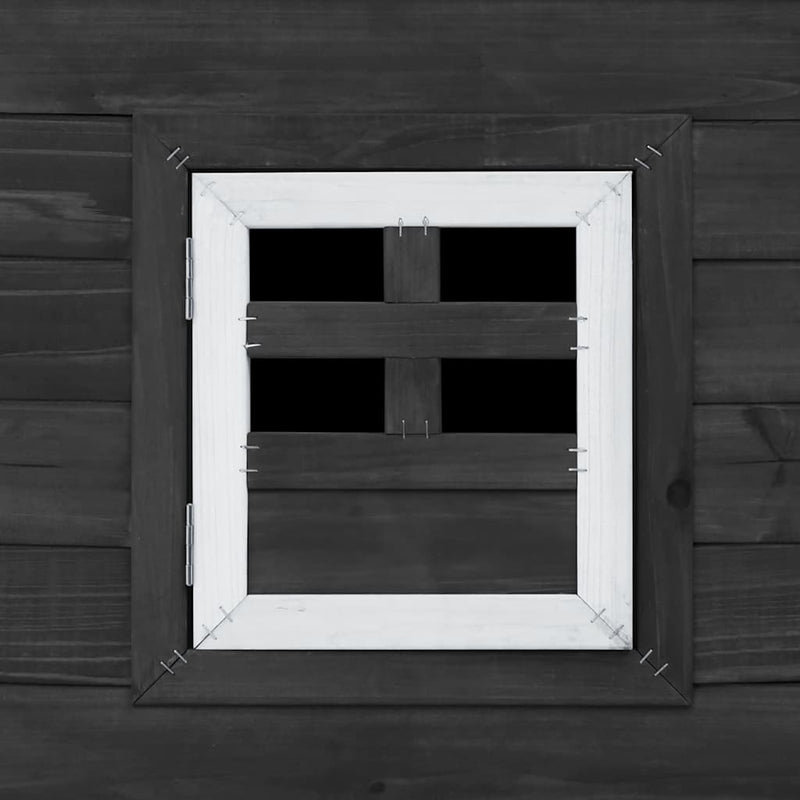 vidaXL szürke kültéri fa tyúkól 1 tojástartó ketreccel