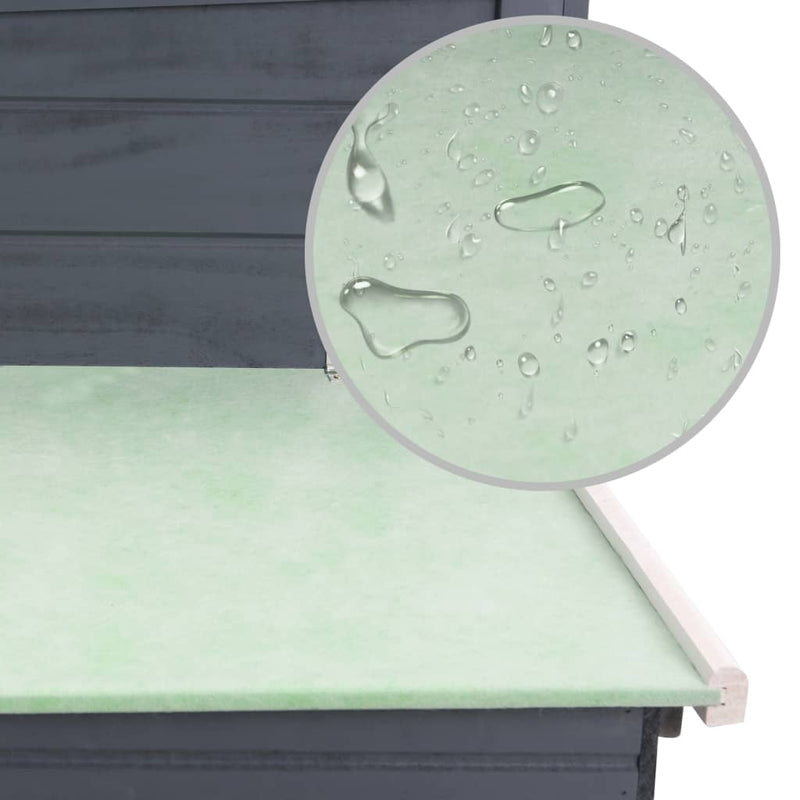 vidaXL szürke kültéri fa tyúkól 1 tojástartó ketreccel