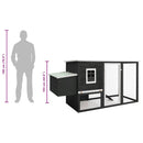 vidaXL szürke kültéri fa tyúkól 1 tojástartó ketreccel