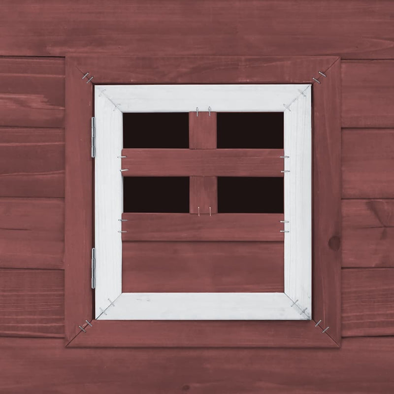 vidaXL barna kültéri fa tyúkól 1 tojástartó ketreccel