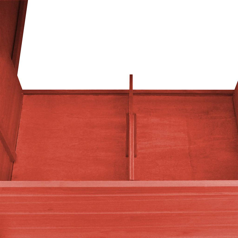 vidaXL piros kültéri fa tyúkól 1 tojástartó ketreccel