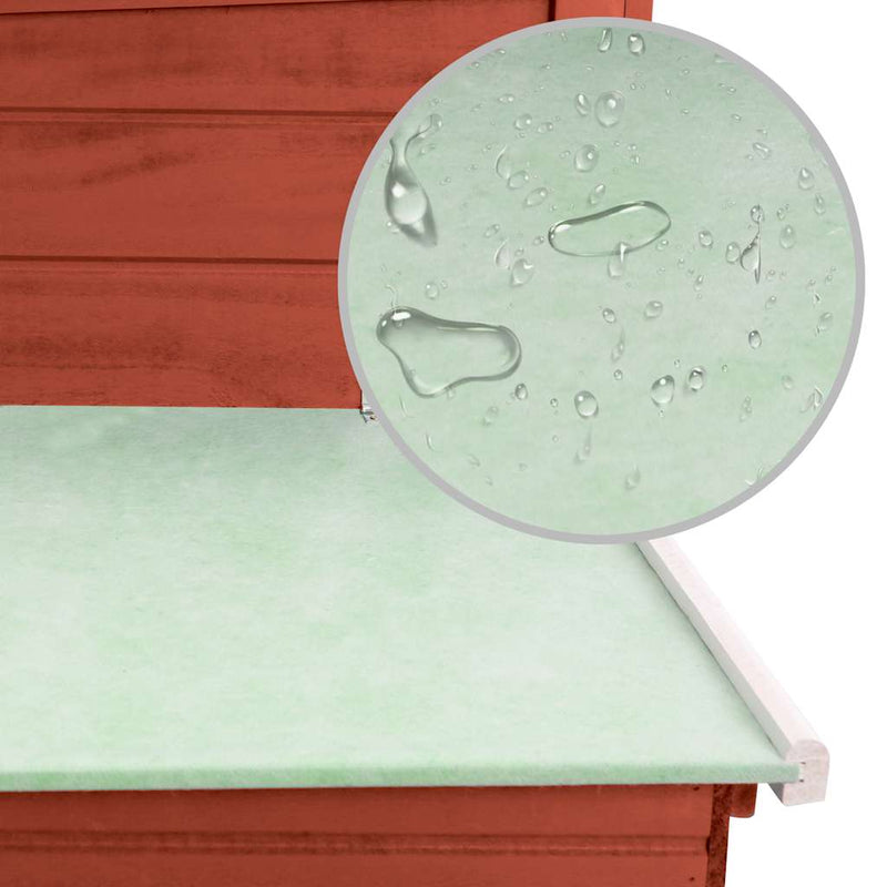 vidaXL piros kültéri fa tyúkól 1 tojástartó ketreccel