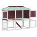 vidaXL barna kétszintes fa nyúlketrec