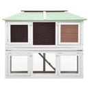 vidaXL barna kétszintes fa nyúlketrec