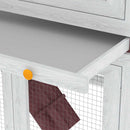 vidaXL barna kétszintes fa nyúlketrec