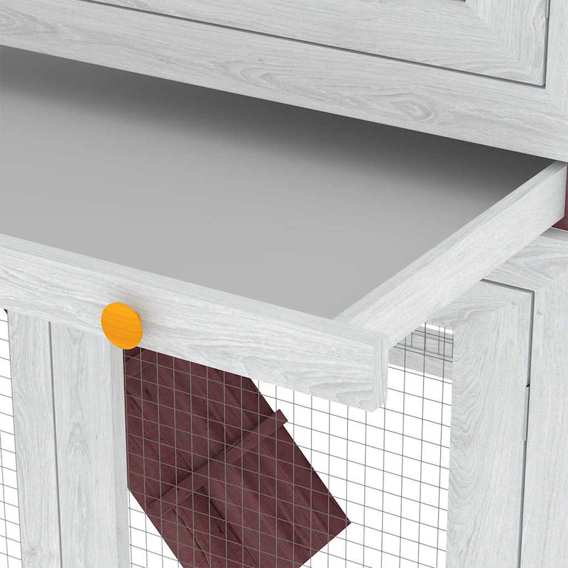 vidaXL barna kétszintes fa nyúlketrec