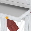 vidaXL piros kétszintes fa nyúlketrec