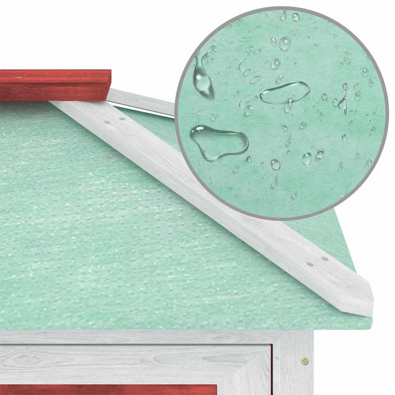 vidaXL piros kétszintes fa nyúlketrec