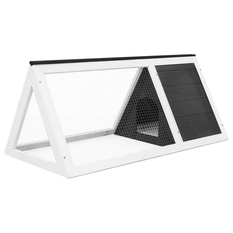 vidaXL szürke fa nyúlketrec/állatketrec