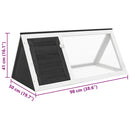 vidaXL szürke fa nyúlketrec/állatketrec