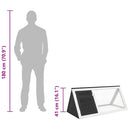 vidaXL szürke fa nyúlketrec/állatketrec