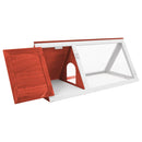 vidaXL piros fa nyúlketrec/állatketrec