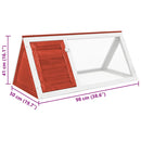 vidaXL piros fa nyúlketrec/állatketrec