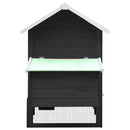 vidaXL szürke tömör fenyő- és jegenyefa tyúkól 170 x 81 x 110 cm