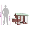 vidaXL kávébarna tömör fenyő- és jegenyefa tyúkól 170 x 81 x 110 cm