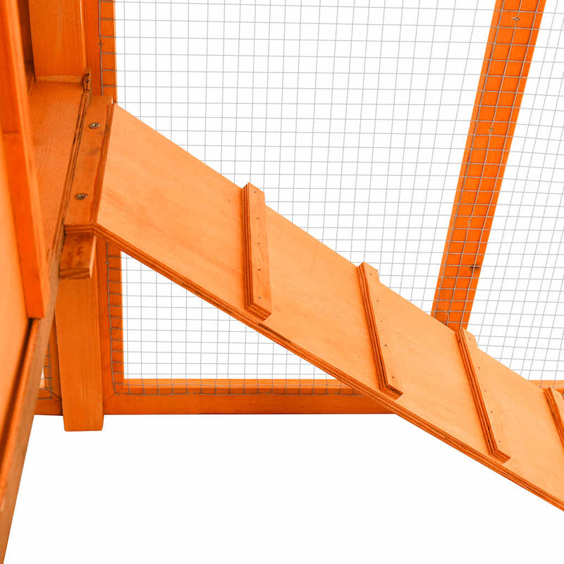 vidaXL tömör fenyőfa tyúkól tojóládával