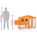 vidaXL tömör fenyőfa tyúkól tojóládával