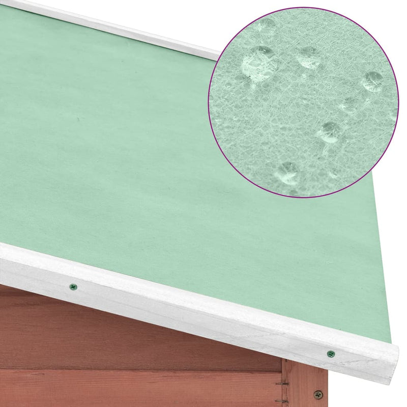 vidaXL mokkaszínű és fehér tömör fenyőfa tyúkól tojóládával