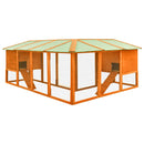 vidaXL barna tömör fenyő kültéri nyúlketrec kifutóval