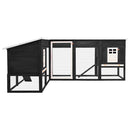 vidaXL szürke és fehér tömör fenyő kültéri nyúlketrec kifutóval