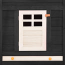 vidaXL szürke és fehér tömör fenyő kültéri nyúlketrec kifutóval