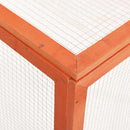 vidaXL tömör fenyőfa nyúlketrec 124 x 120 x 60 cm